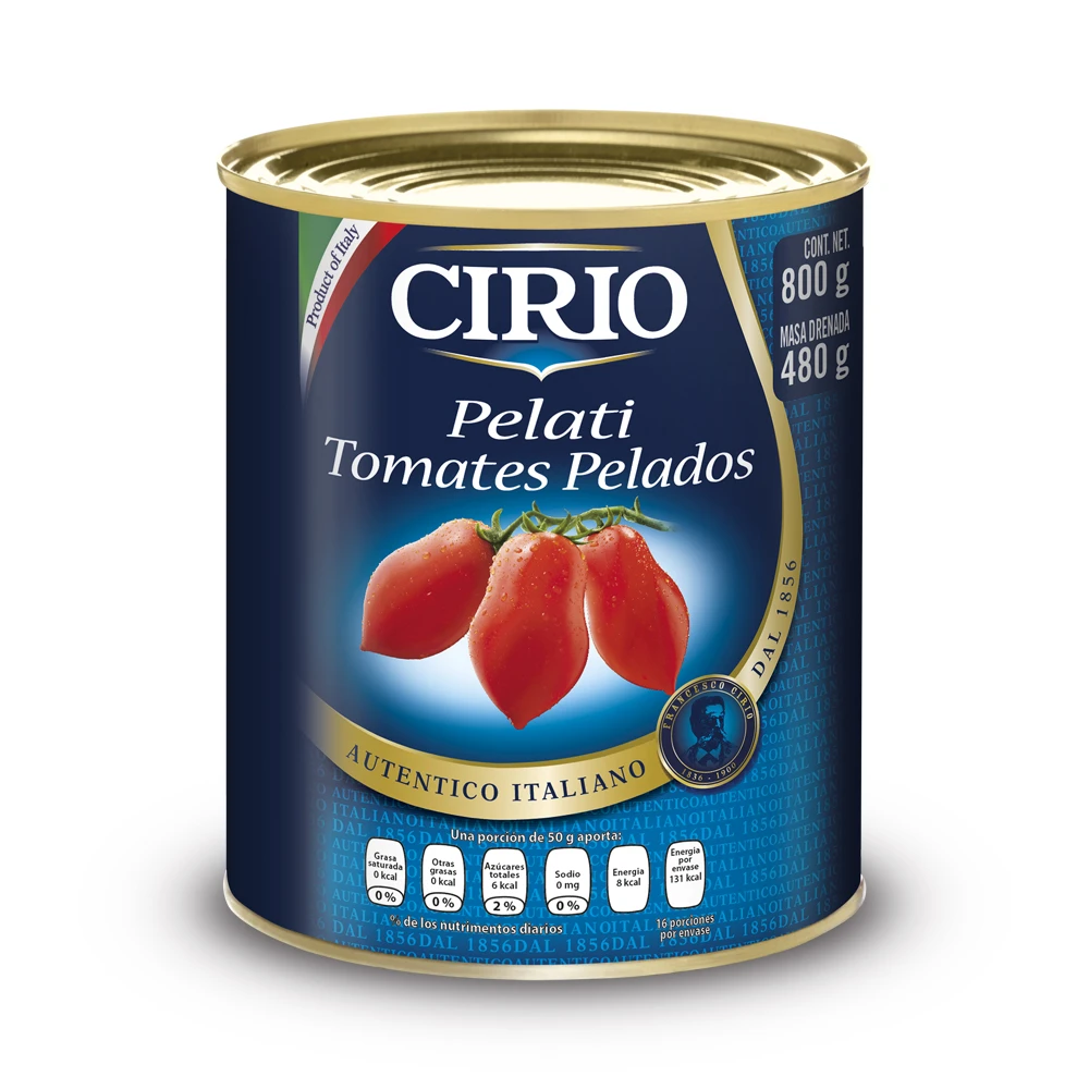 Tomate Pelado Cirio em Lata - Fardo com 12 Unidades de 800g